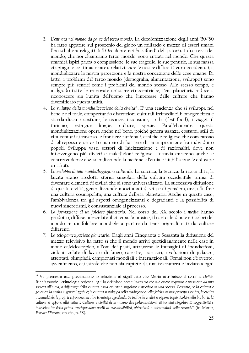 Anteprima della tesi: Comunità di destino. Educare alla complessità nell'era planetaria secondo il pensiero di Edgar Morin, Pagina 14