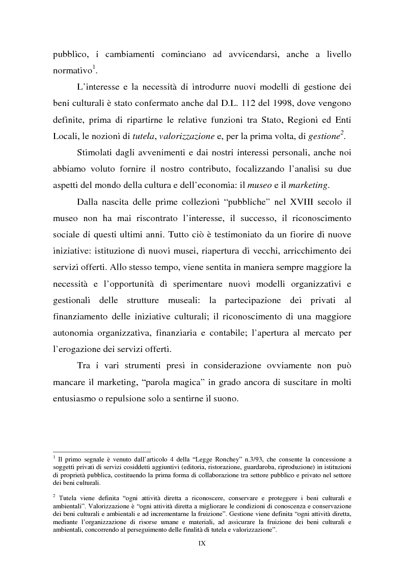 Anteprima della tesi: Il marketing dei musei. Il caso della fondazione Guggenheim., Pagina 3