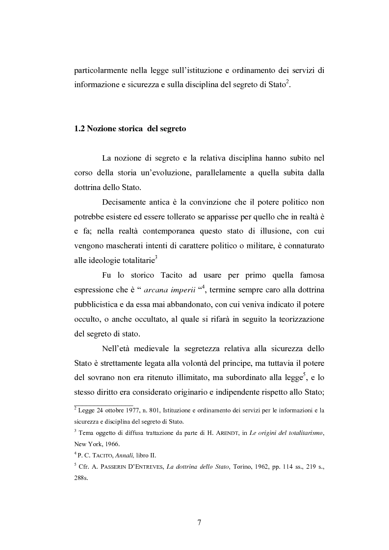Anteprima della tesi: Il segreto di Stato alla luce dell'evoluzione del diritto all'informazione, Pagina 7