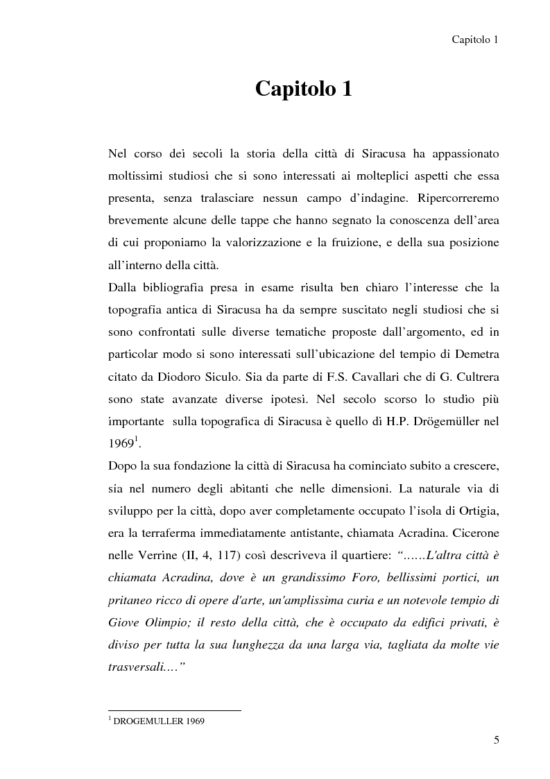 Anteprima della tesi: Area archeologica di Piazza della Vittoria: Proposta di valorizzaione e fruizione., Pagina 3