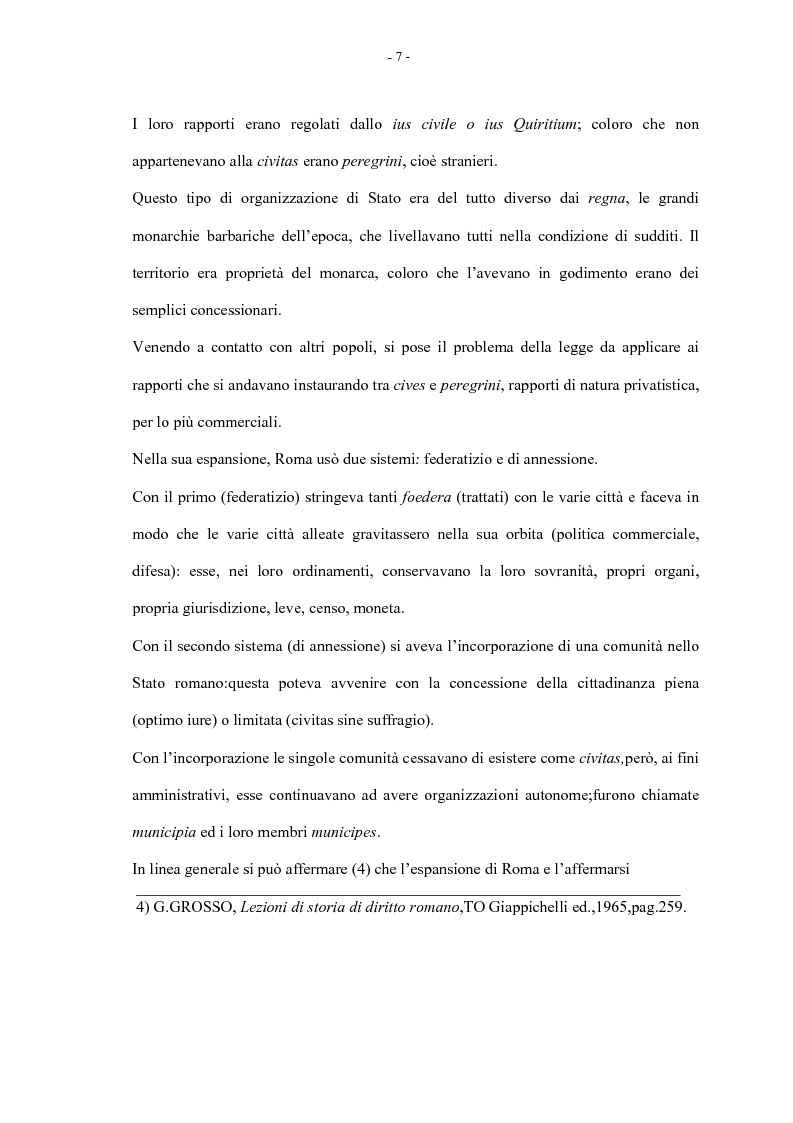 Anteprima della tesi: La condizione giuridica dello straniero nella Costituzione Italiana, Pagina 7