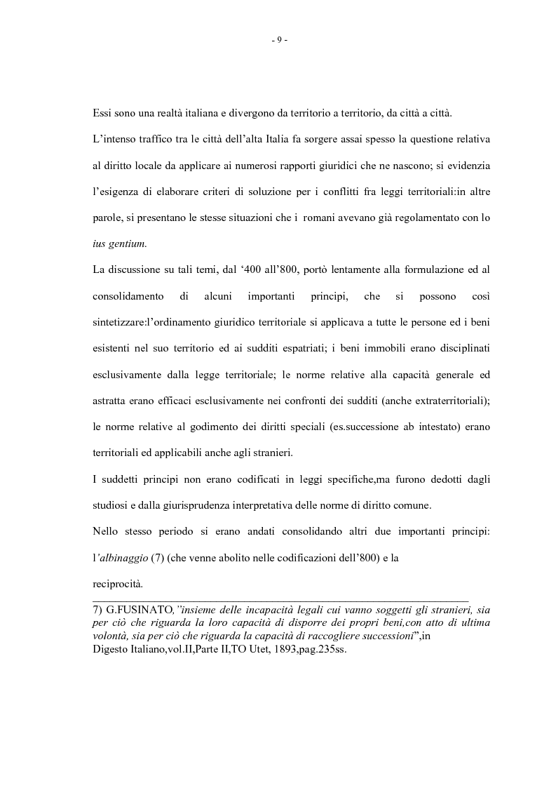 Anteprima della tesi: La condizione giuridica dello straniero nella Costituzione Italiana, Pagina 9