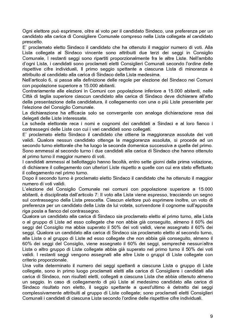 Anteprima della tesi: Le assemblee elettive locali nella transizione italiana. Analisi di un caso, Pagina 7