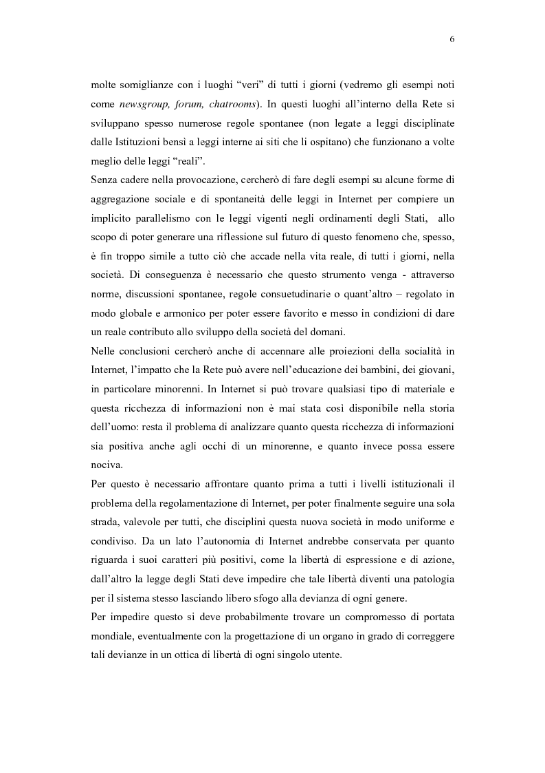 Anteprima della tesi: Il problema della regolamentazione di Internet tra autonomia ed eteronomia, Pagina 6
