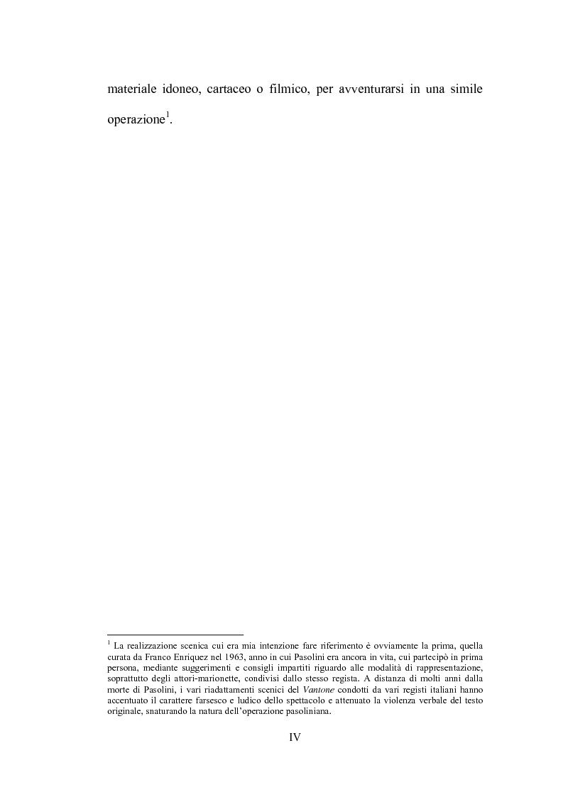 Anteprima della tesi: Il Vantone tra mito e dialetto. Il teatro di Pier Paolo Pasolini, Pagina 4