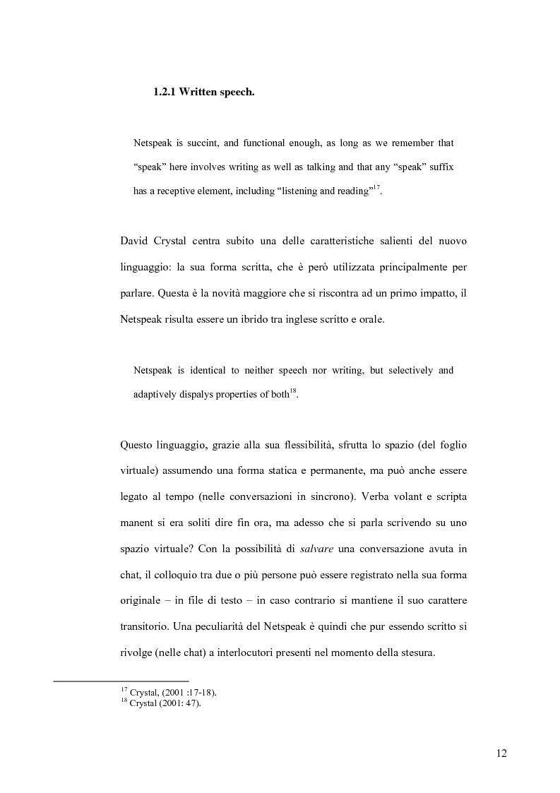 Anteprima della tesi: Netspeak, Hypertext and Virtual Communities : Communicating in Cyberspace, Pagina 14