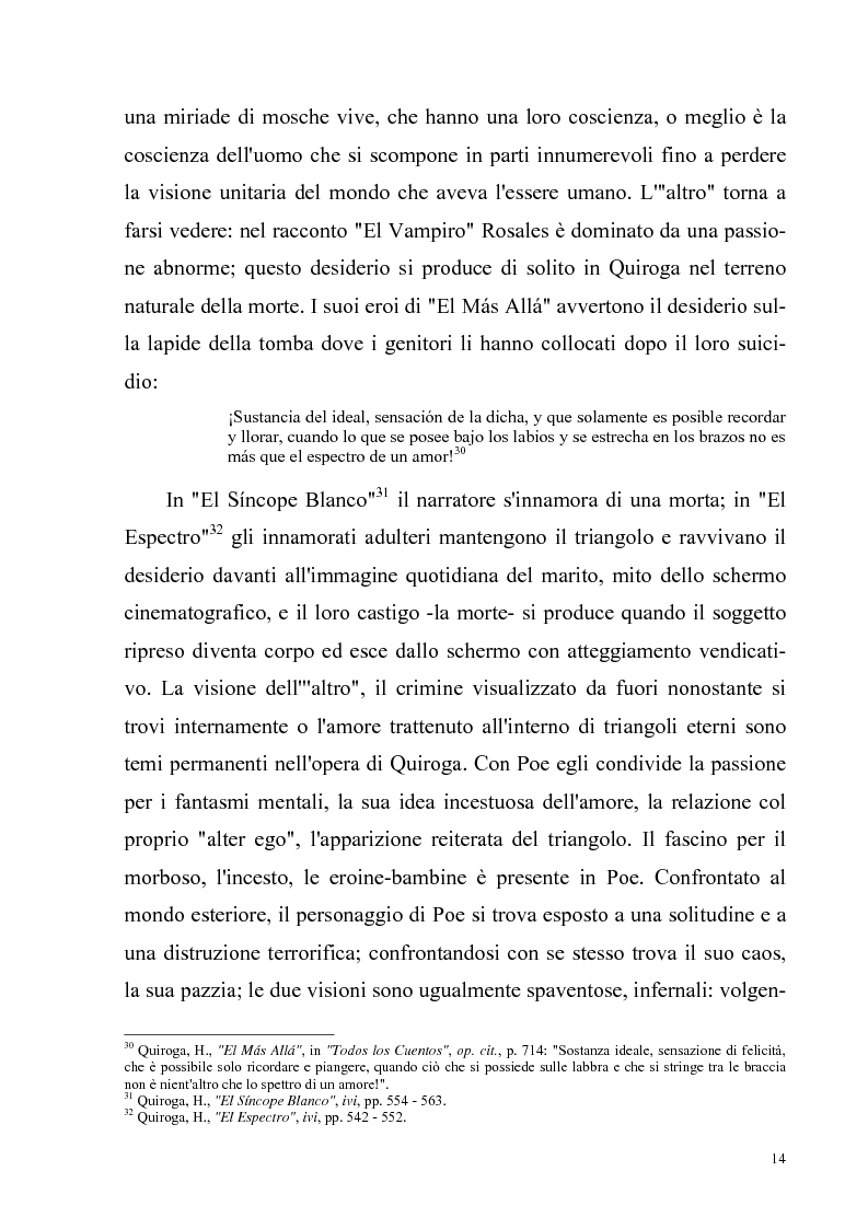 Anteprima della tesi: Due ''filosofie'' dell'orrore: Horacio Quiroga e Howard Phillips Lovecraft, Pagina 14