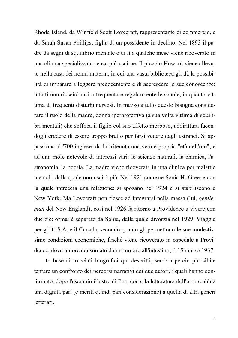 Anteprima della tesi: Due ''filosofie'' dell'orrore: Horacio Quiroga e Howard Phillips Lovecraft, Pagina 4