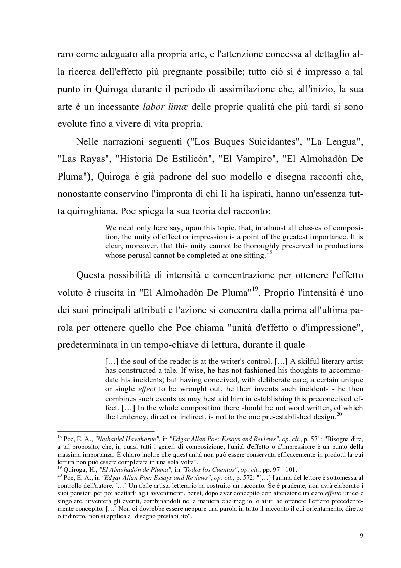 Anteprima della tesi: Due ''filosofie'' dell'orrore: Horacio Quiroga e Howard Phillips Lovecraft, Pagina 9