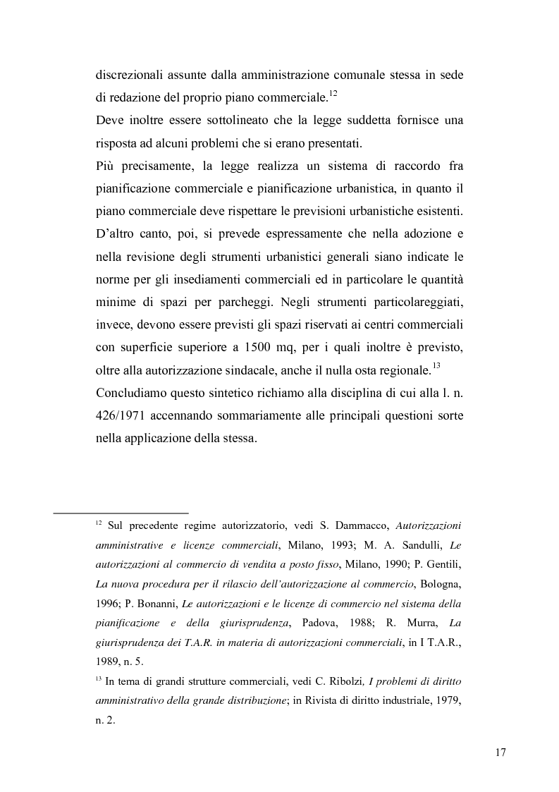 Anteprima della tesi: La discrezionalità amministrativa nella disciplina del commercio al dettaglio in sede fissa, Pagina 14