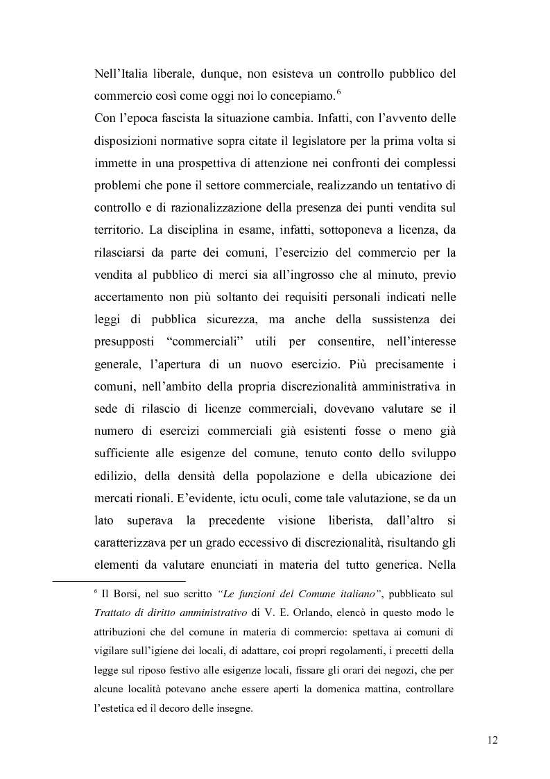 Anteprima della tesi: La discrezionalità amministrativa nella disciplina del commercio al dettaglio in sede fissa, Pagina 9