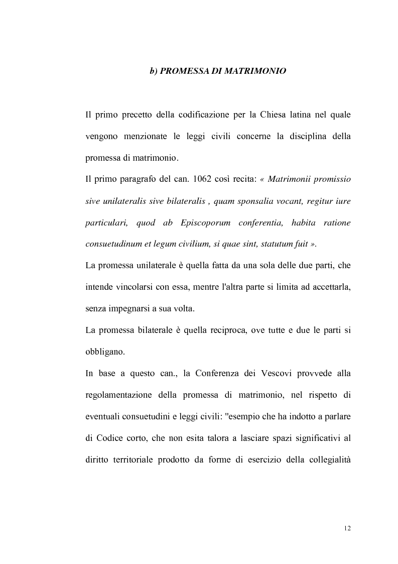 Anteprima della tesi: Rilevanza dello ius civile nella disciplina del matrimonio canonico, Pagina 10