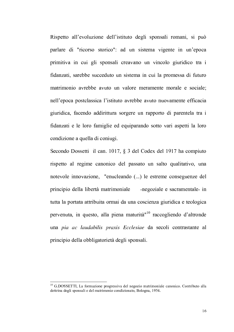 Anteprima della tesi: Rilevanza dello ius civile nella disciplina del matrimonio canonico, Pagina 14