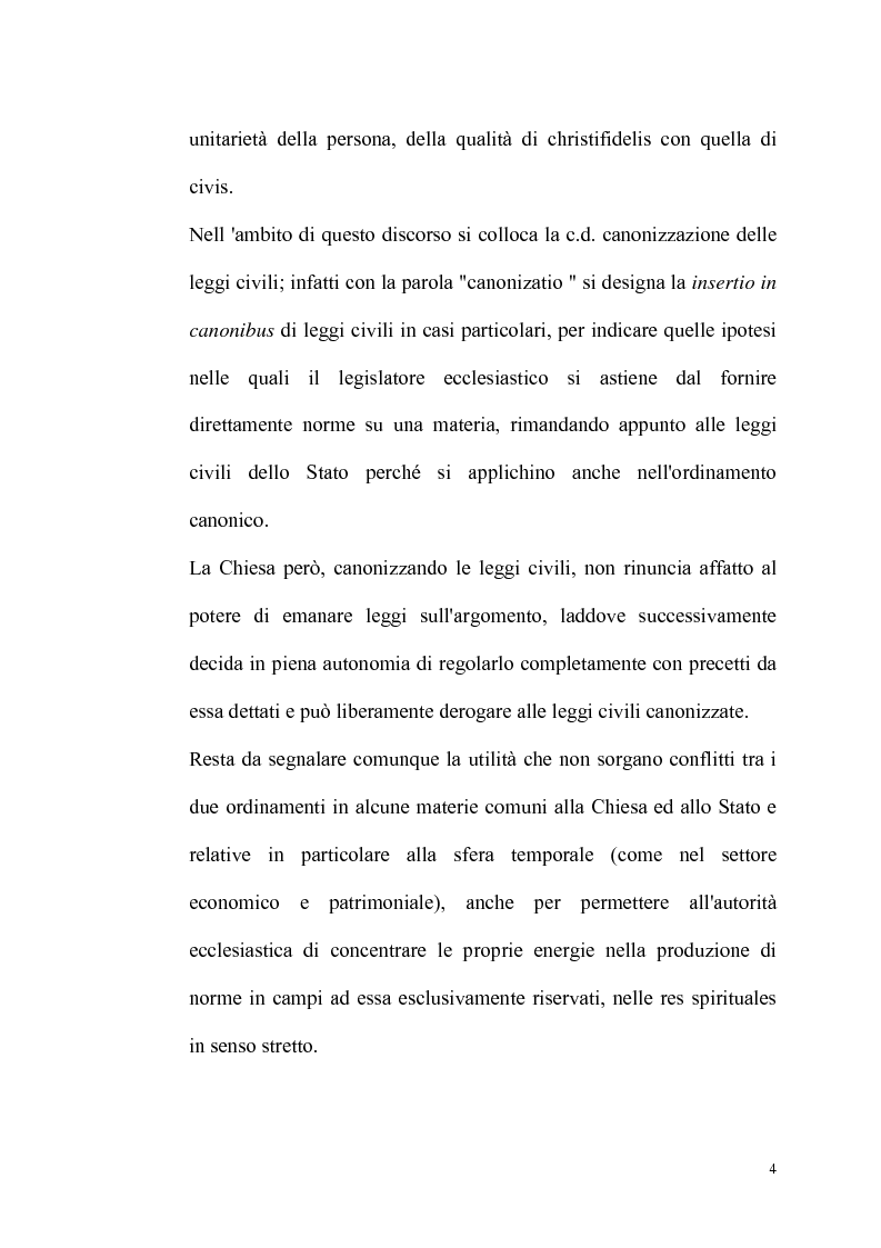 Anteprima della tesi: Rilevanza dello ius civile nella disciplina del matrimonio canonico, Pagina 2