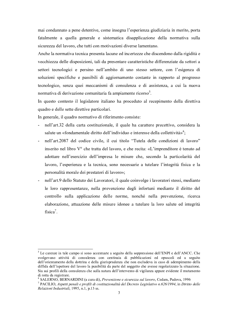 Anteprima della tesi: Gli obblighi del d.lgs 626/94: i soggetti innovativi, Pagina 6