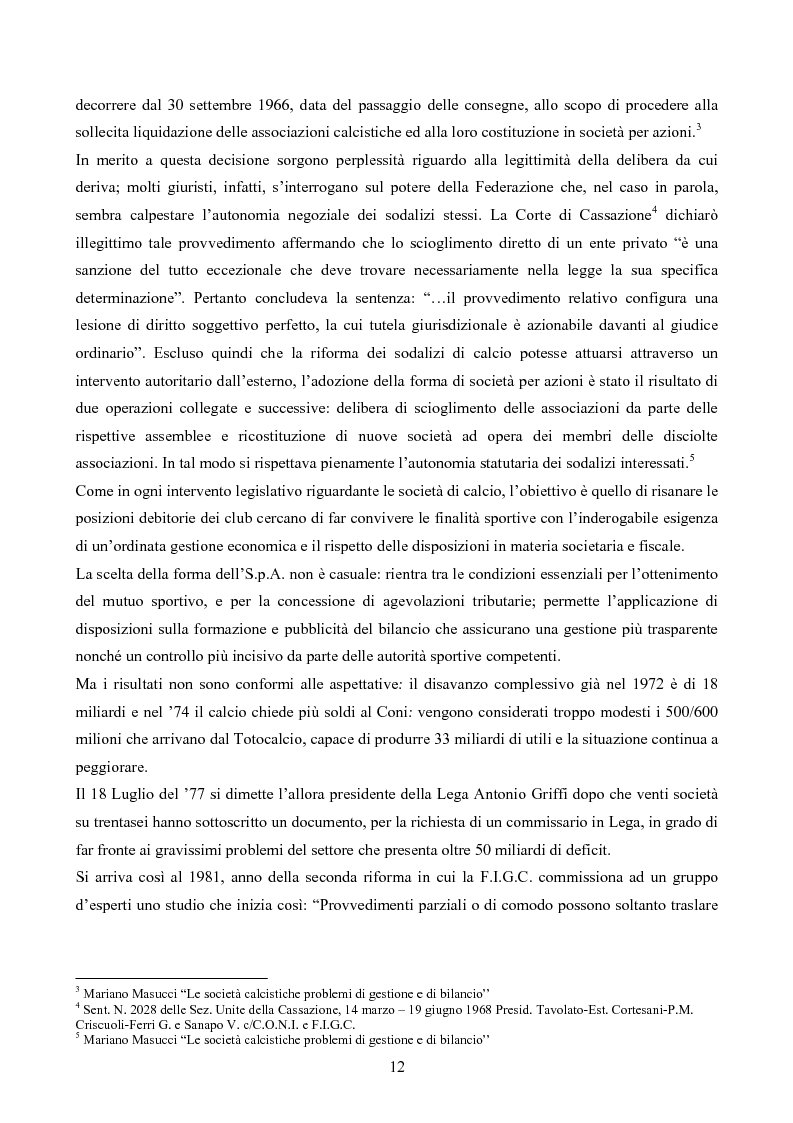 Anteprima della tesi: La gestione delle società di calcio: performance e circolo vizioso. Alcuni casi a confronto, Pagina 7
