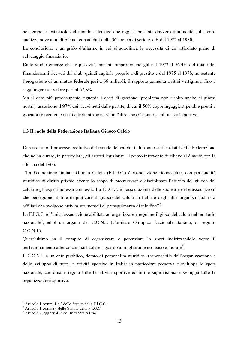 Anteprima della tesi: La gestione delle società di calcio: performance e circolo vizioso. Alcuni casi a confronto, Pagina 8