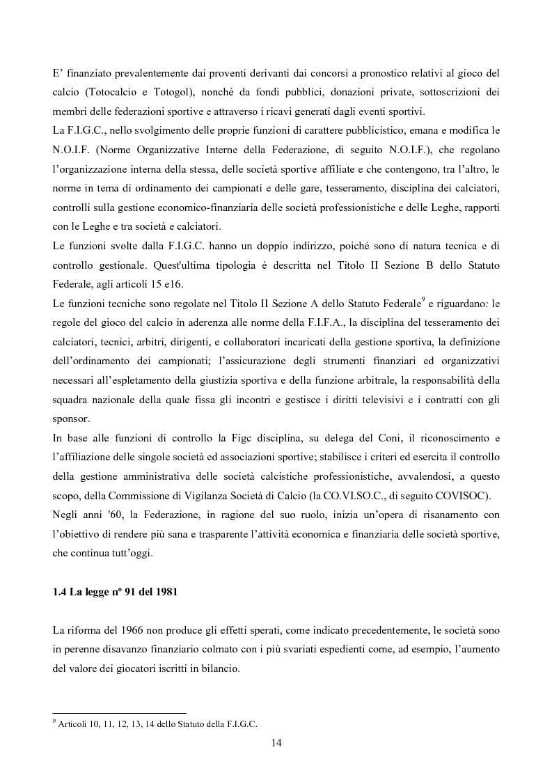 Anteprima della tesi: La gestione delle società di calcio: performance e circolo vizioso. Alcuni casi a confronto, Pagina 9