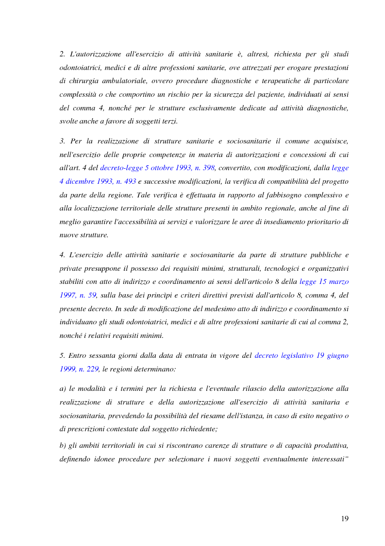 Anteprima della tesi: Il Quality System nel Sistema Sanitario Italiano: L'accreditamento Istituzionale delle strutture sanitarie EX D.LGS. N.229/1999 nel sistema regionale: un approccio giusoperativo, Pagina 15