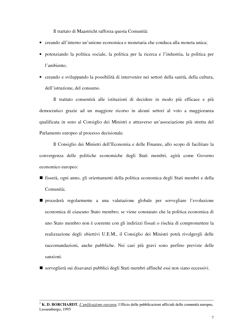 Anteprima della tesi: Analisi del debito pubblico alla luce degli accordi di Maastricht, Pagina 2