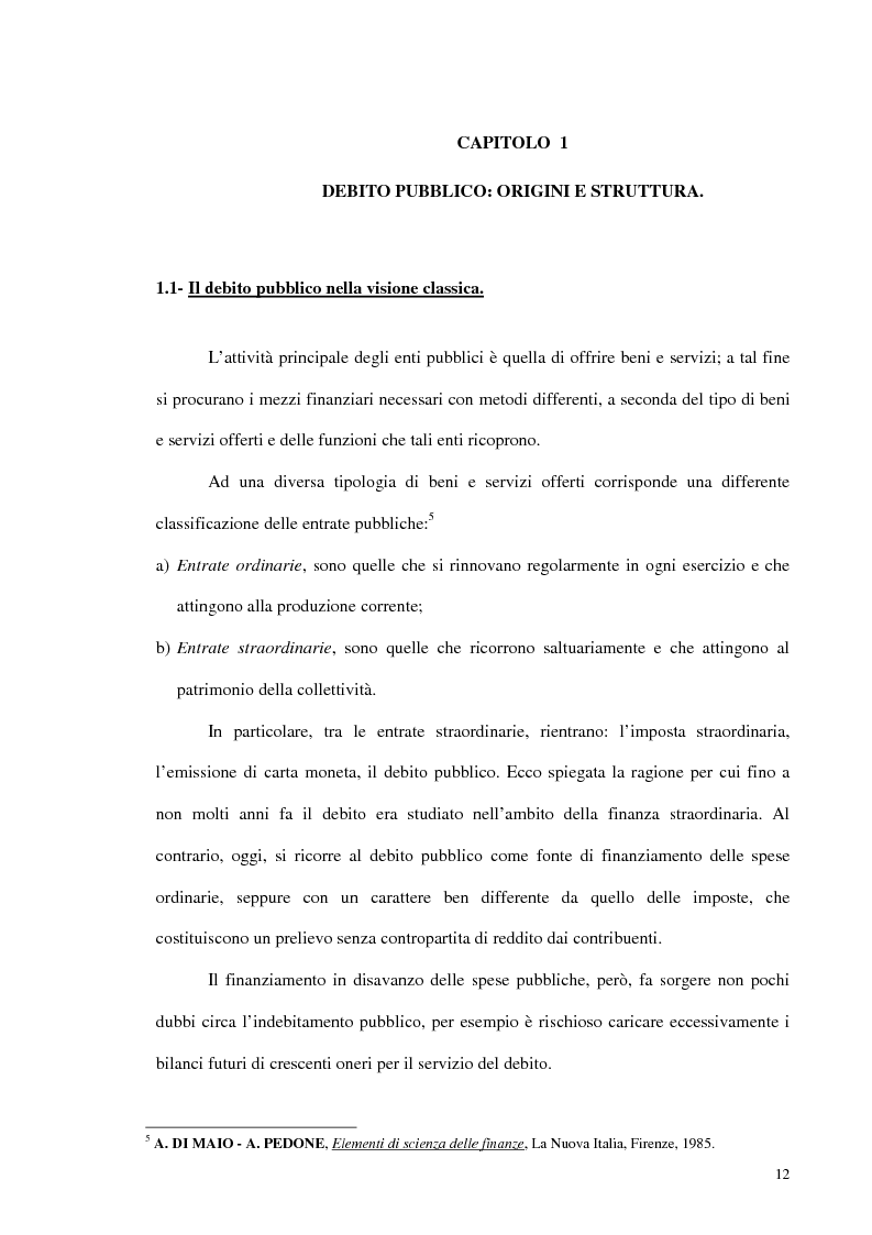 Anteprima della tesi: Analisi del debito pubblico alla luce degli accordi di Maastricht, Pagina 7