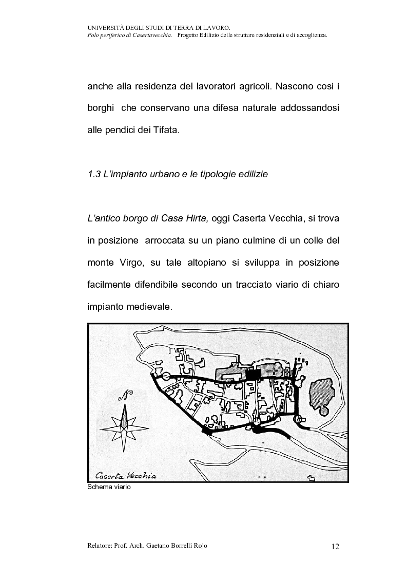 Anteprima della tesi: Università degli studi di Terra di Lavoro. Polo periferico di Casertavecchia: Progetto edilizio delle strutture residenziali, di accoglienza. Progetto di una biblioteca e di un aula informatica., Pagina 10