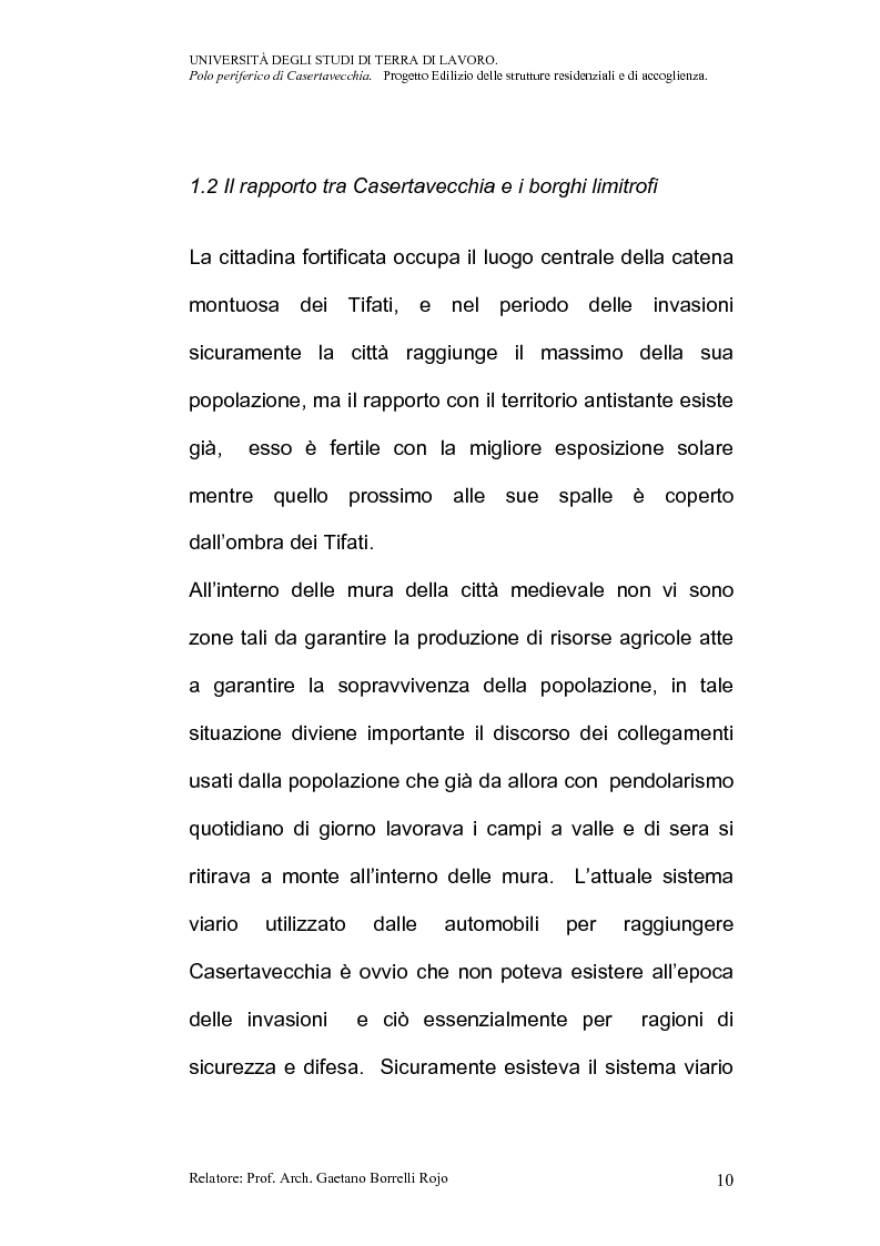 Anteprima della tesi: Università degli studi di Terra di Lavoro. Polo periferico di Casertavecchia: Progetto edilizio delle strutture residenziali, di accoglienza. Progetto di una biblioteca e di un aula informatica., Pagina 8