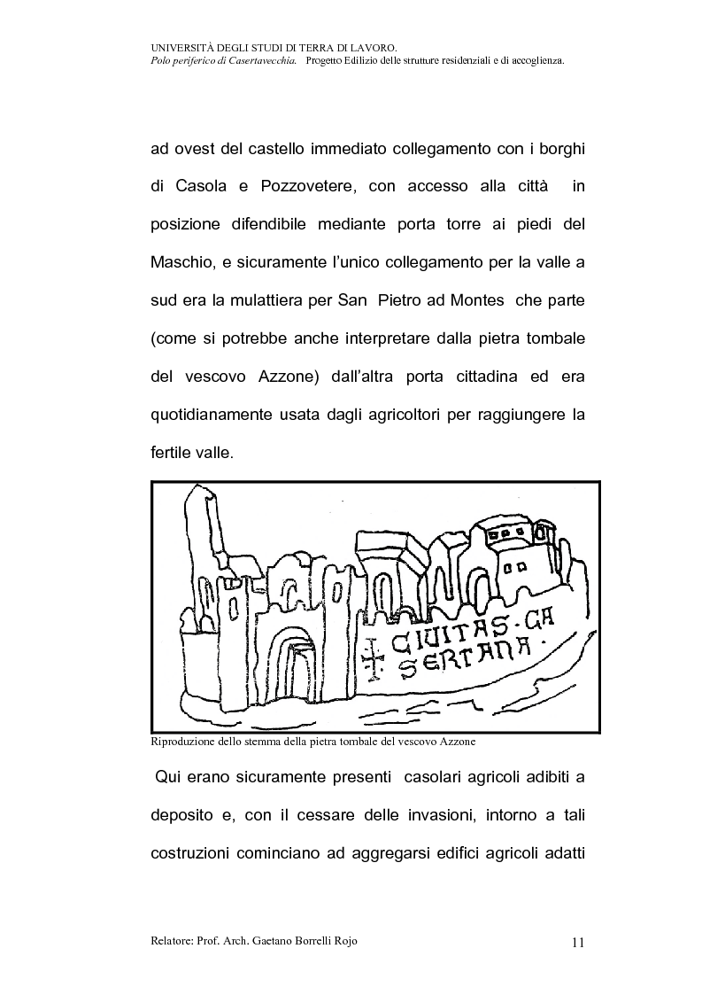Anteprima della tesi: Università degli studi di Terra di Lavoro. Polo periferico di Casertavecchia: Progetto edilizio delle strutture residenziali, di accoglienza. Progetto di una biblioteca e di un aula informatica., Pagina 9