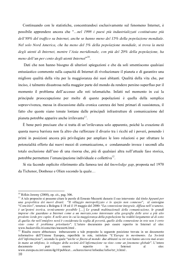 Anteprima della tesi: Nuove tecnologie e nuovi diritti. Democrazia, servizi, tutela degli spazi pubblici ai tempi di internet, Pagina 10