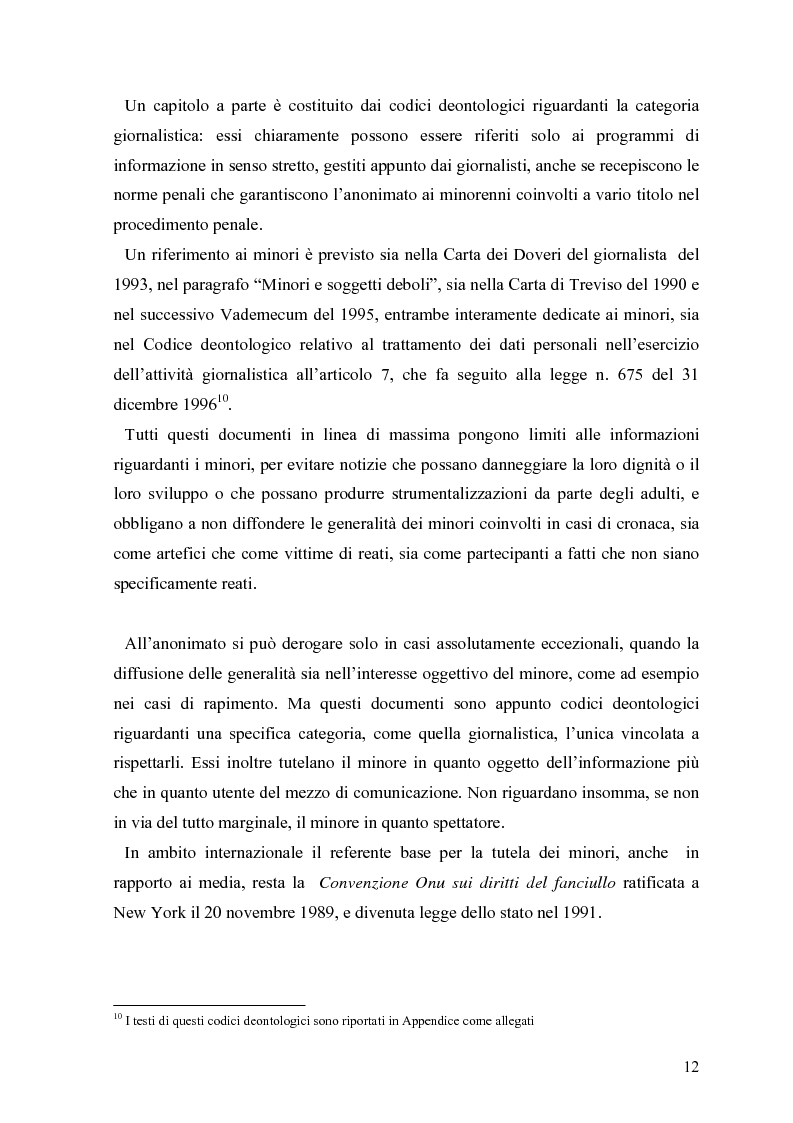 Anteprima della tesi: Tv e minori - il nuovo codice di autoregolamentazione, Pagina 10