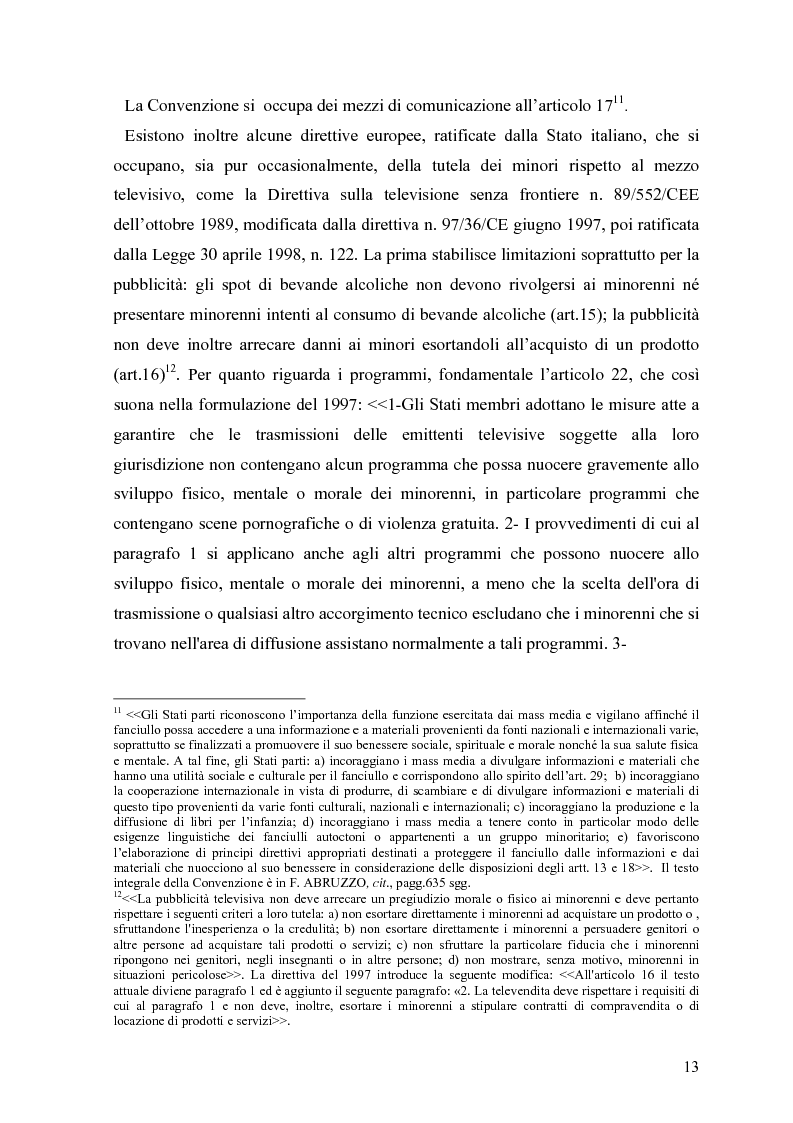 Anteprima della tesi: Tv e minori - il nuovo codice di autoregolamentazione, Pagina 11