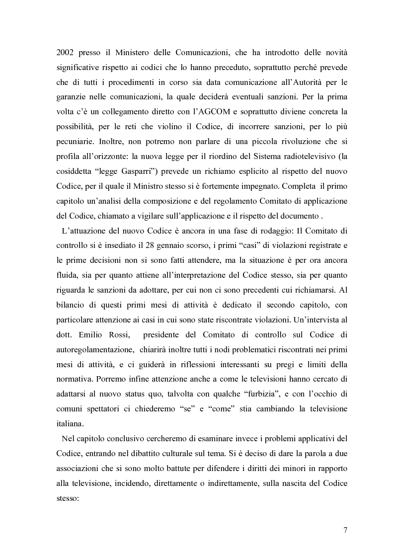 Anteprima della tesi: Tv e minori - il nuovo codice di autoregolamentazione, Pagina 5