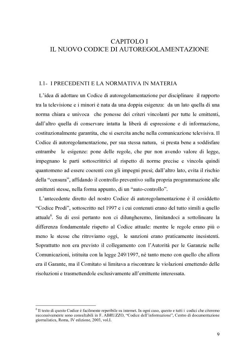 Anteprima della tesi: Tv e minori - il nuovo codice di autoregolamentazione, Pagina 7