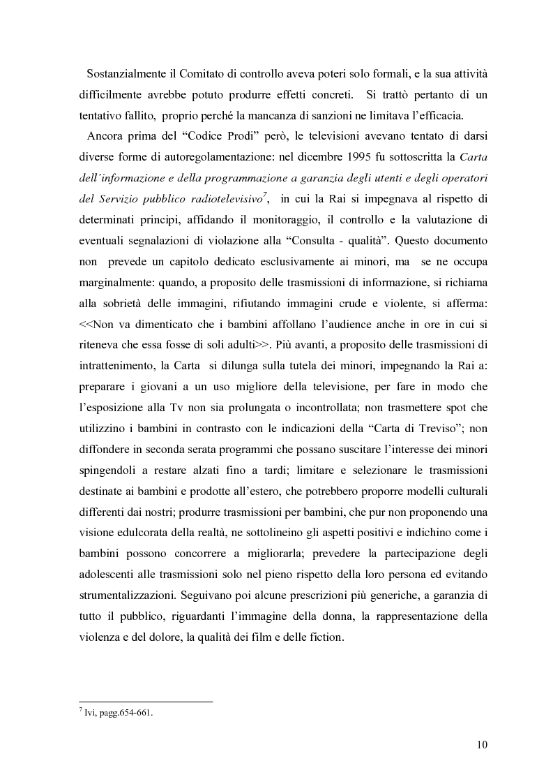 Anteprima della tesi: Tv e minori - il nuovo codice di autoregolamentazione, Pagina 8