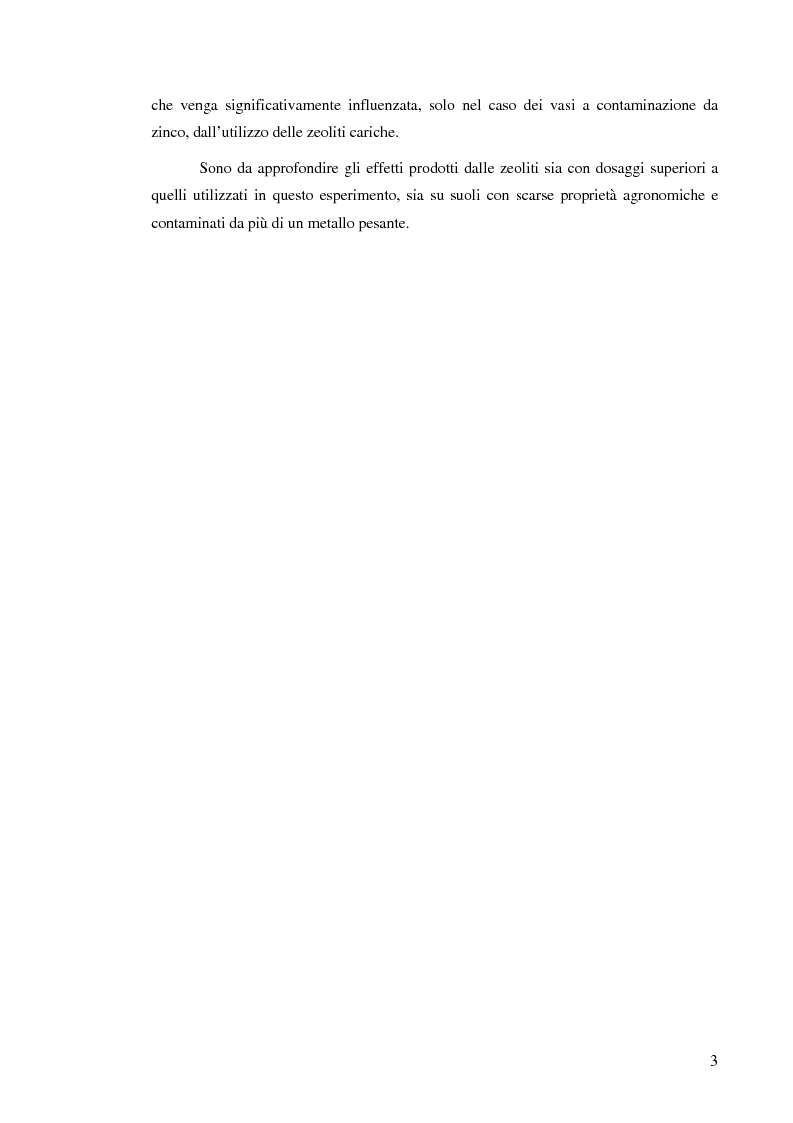 Anteprima della tesi: Effetti delle zeoliti naturali sul processo di phytoremediation di terreni contaminati da zinco e piombo, Pagina 3