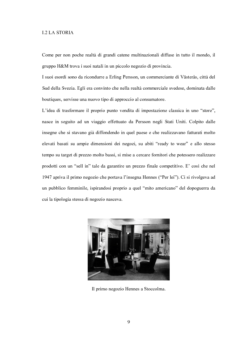 Anteprima della tesi: L'organizzazione della distribuzione in un'impresa del settore moda. Il caso Hennes & Mauritz., Pagina 7