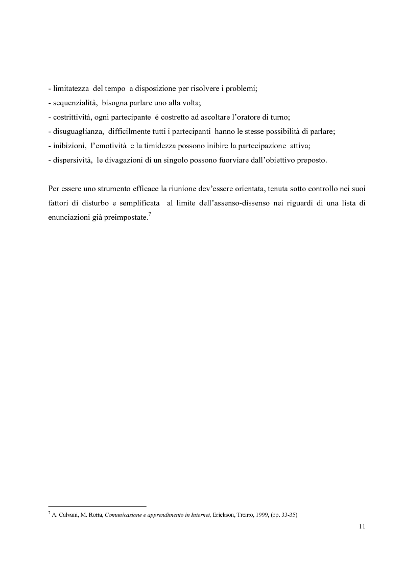 Anteprima della tesi: Didattica on-line e formazione universitaria: progettazione e realizzazione di un corso, Pagina 7