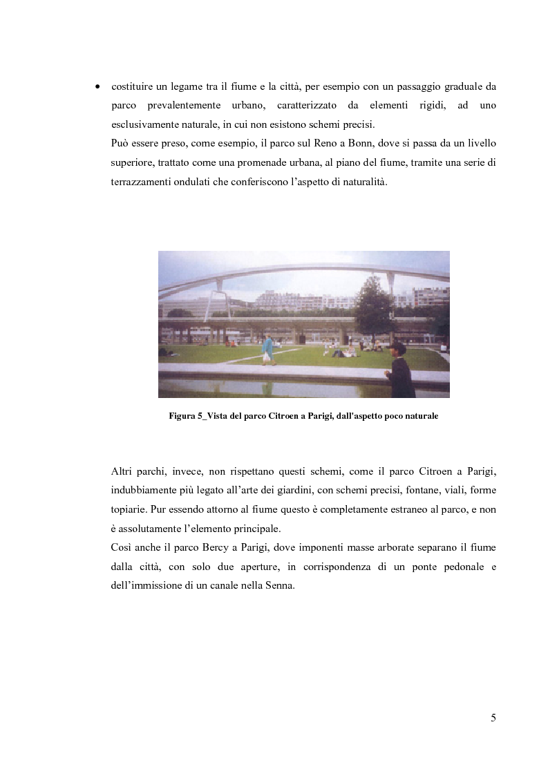 Anteprima della tesi: Il parco fluviale in ambito urbano: aspetti progettuali e scelta vegetazionale., Pagina 6