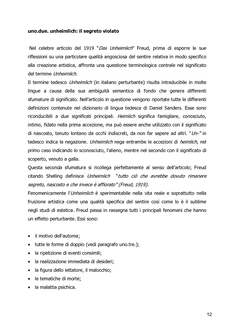 Anteprima della tesi: Un Corpo Altro - Il perturbante delle trasformazioni corporee nel cinema, Pagina 8