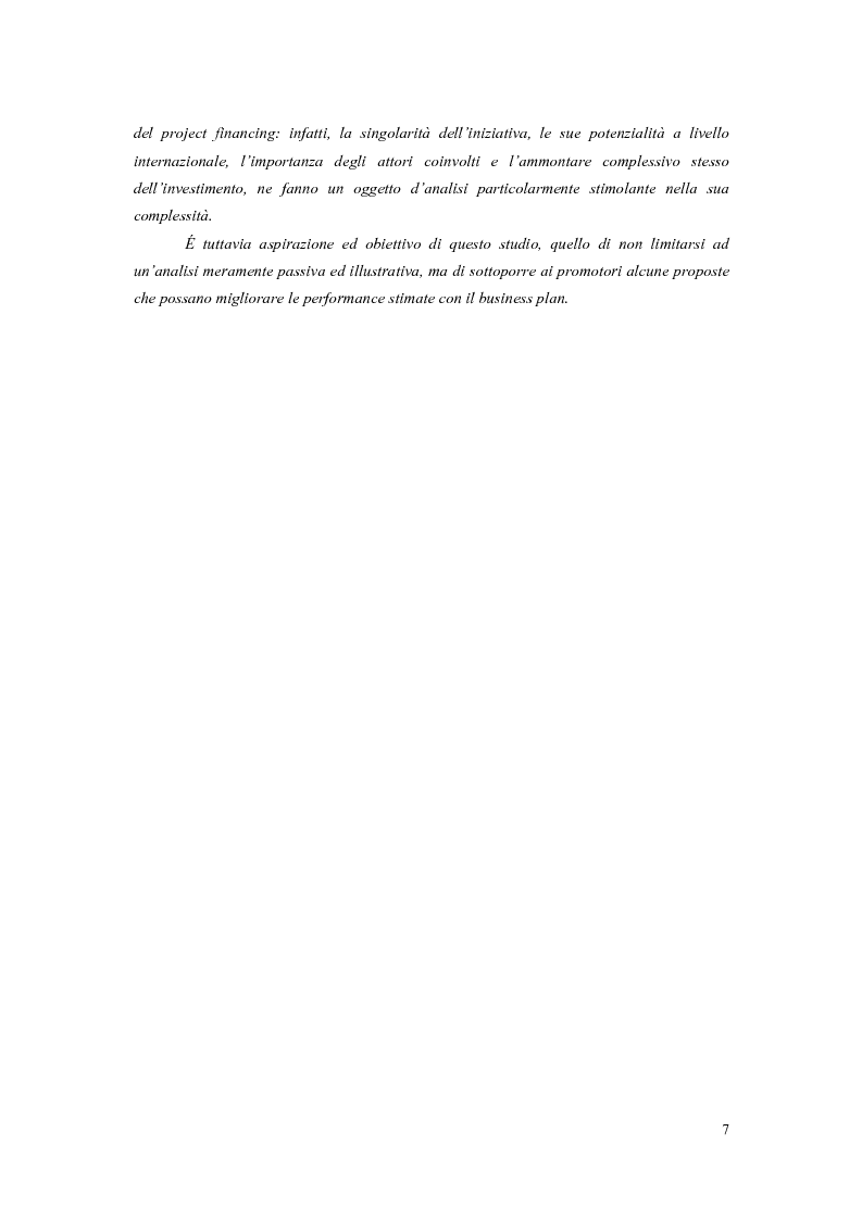 Anteprima della tesi: La valutazione economico-finanziaria nel project financing. Il caso Parco Millennium del Canavese, Pagina 3