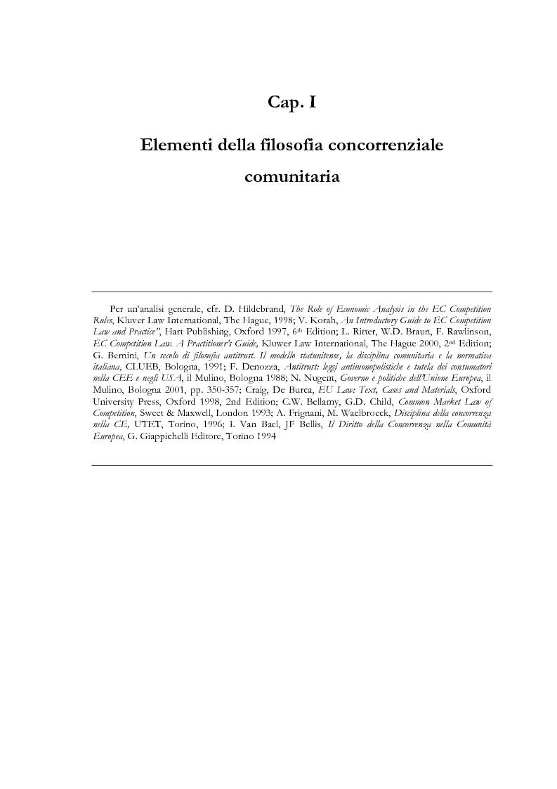 Anteprima della tesi: L'evoluzione delle regole di concorrenza nel diritto comunitario, Pagina 10