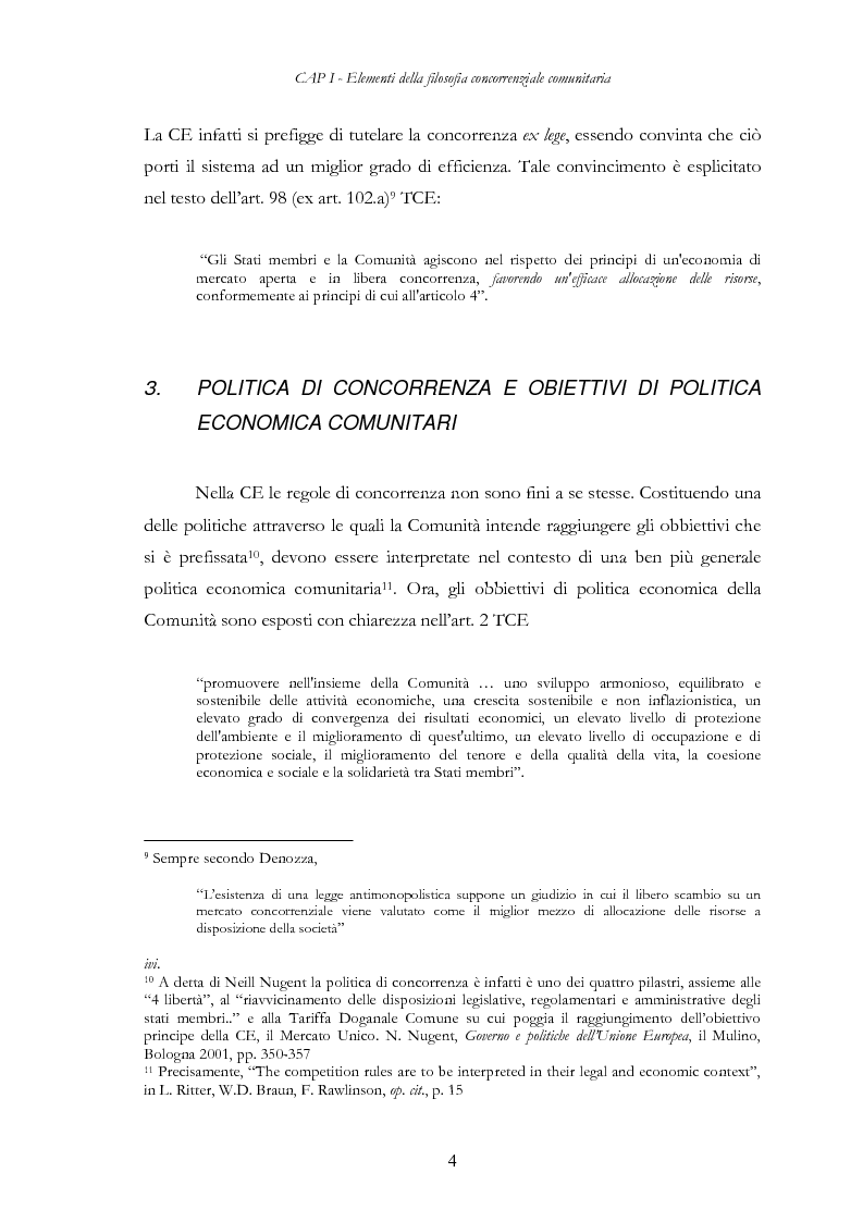 Anteprima della tesi: L'evoluzione delle regole di concorrenza nel diritto comunitario, Pagina 13