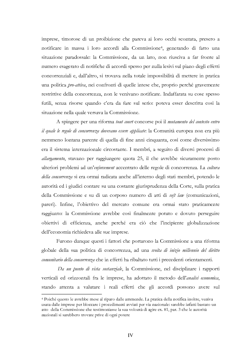 Anteprima della tesi: L'evoluzione delle regole di concorrenza nel diritto comunitario, Pagina 4