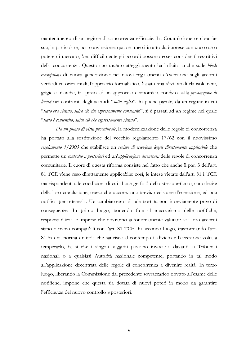 Anteprima della tesi: L'evoluzione delle regole di concorrenza nel diritto comunitario, Pagina 5