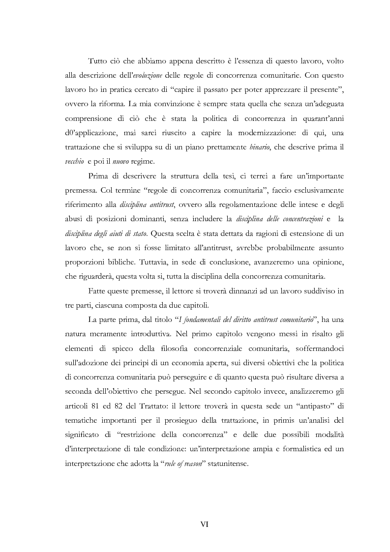 Anteprima della tesi: L'evoluzione delle regole di concorrenza nel diritto comunitario, Pagina 6