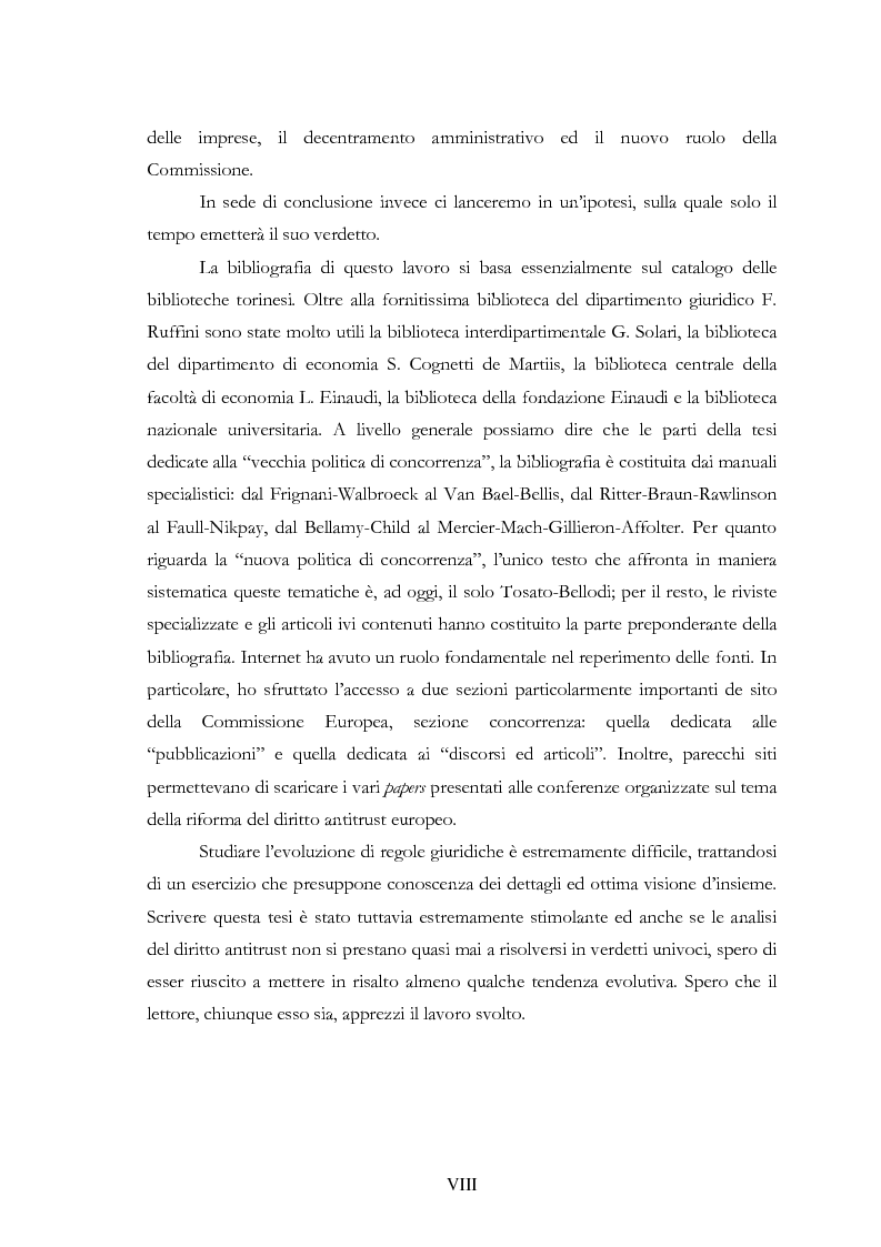 Anteprima della tesi: L'evoluzione delle regole di concorrenza nel diritto comunitario, Pagina 8