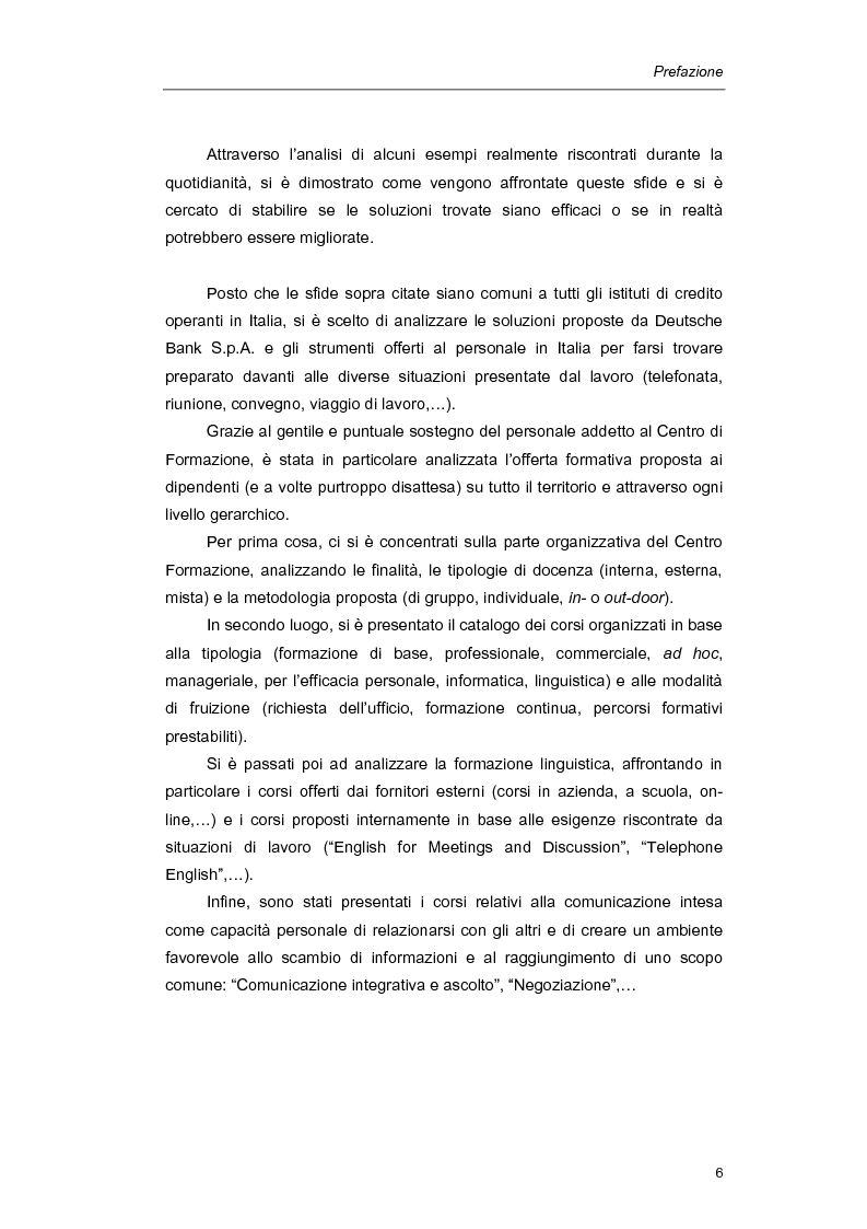 Anteprima della tesi: Mediazione linguistica e formazione in ambito bancario. Il caso Deutsche Bank., Pagina 3