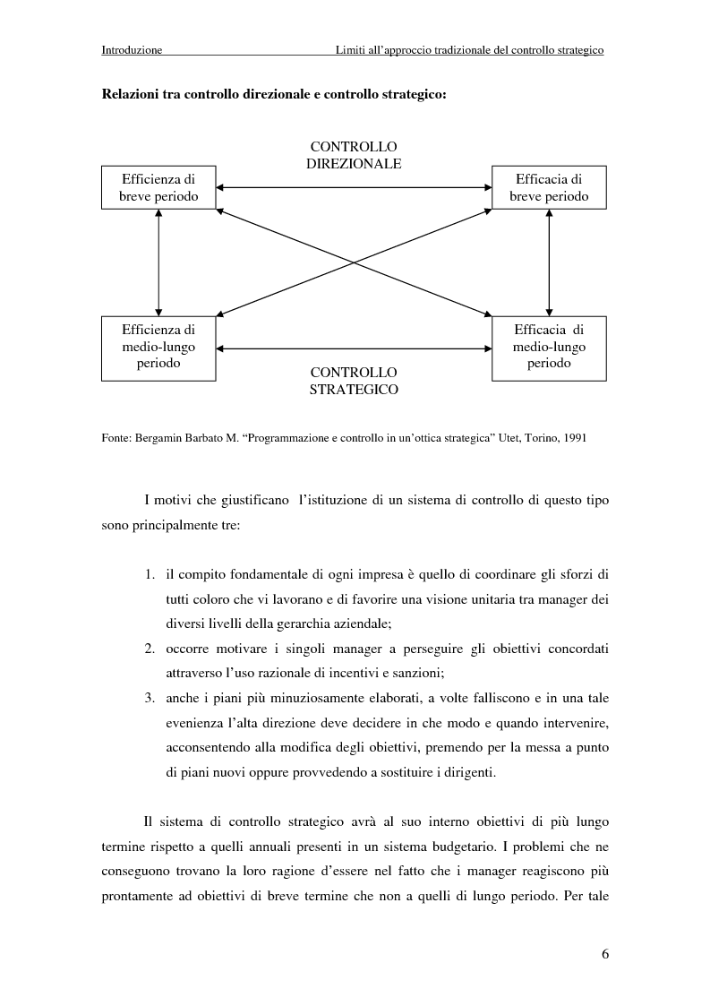 Anteprima della tesi: Dalla strategia ai comportamenti: la Balanced Scorecard come sistema di valutazione delle prestazioni, Pagina 6