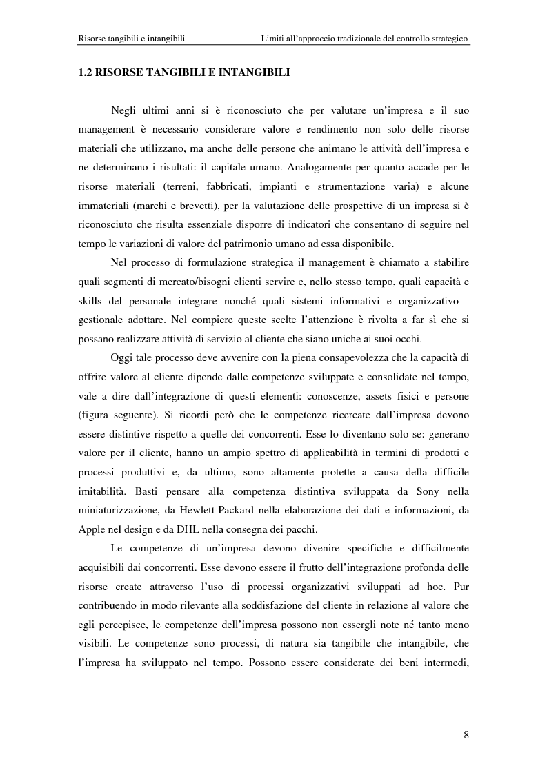 Anteprima della tesi: Dalla strategia ai comportamenti: la Balanced Scorecard come sistema di valutazione delle prestazioni, Pagina 8
