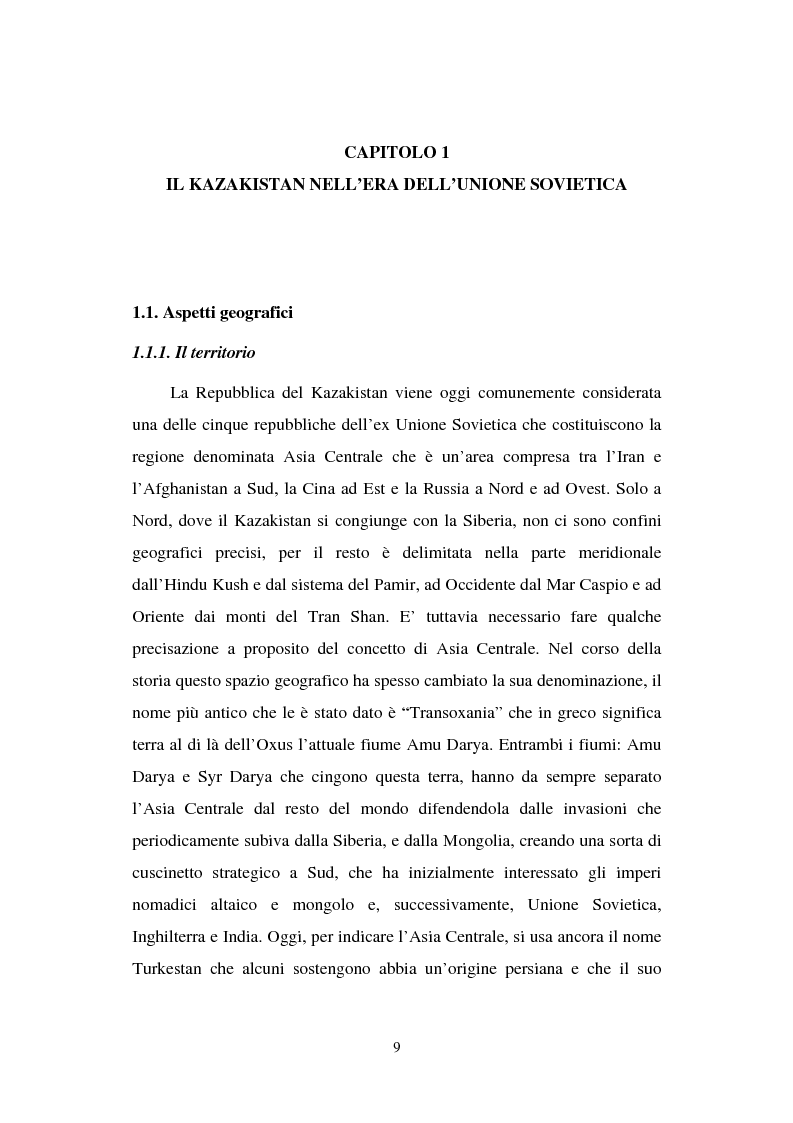 Anteprima della tesi: La transizione economica del Kazakistan, Pagina 4